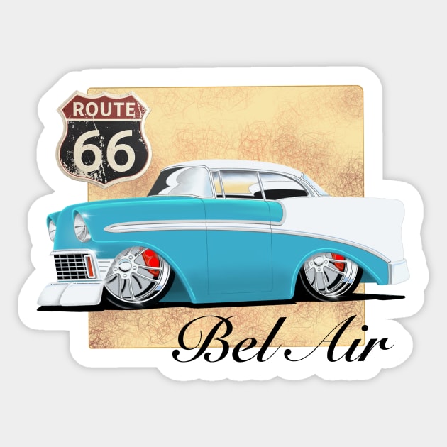 ‘56 Chevrolet Bel Air Sticker by ScarabMotorsports